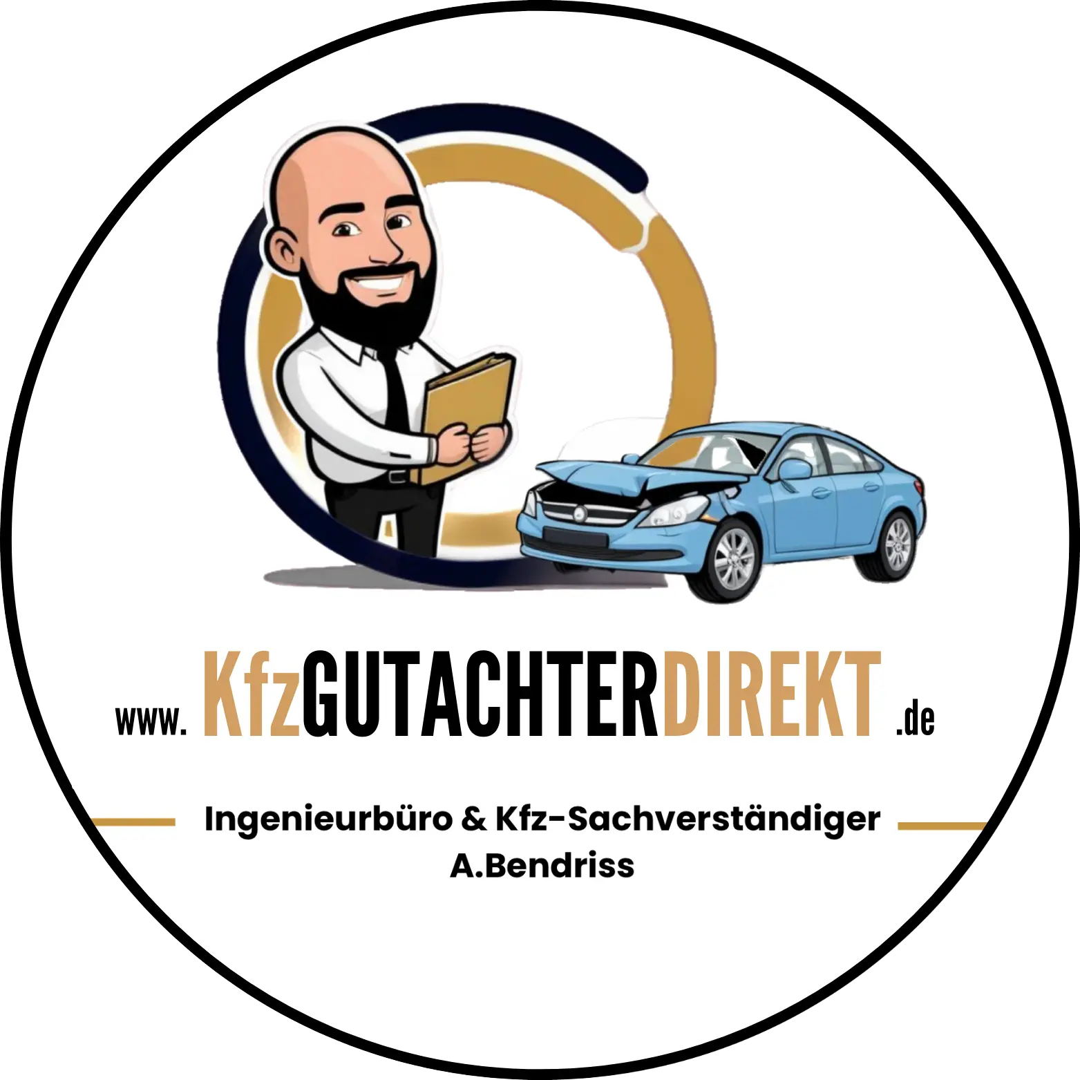 Logo Kfz Gutachter Direkt - Ingenieurbüro und Kfz-Sachverständiger A. Bendriss